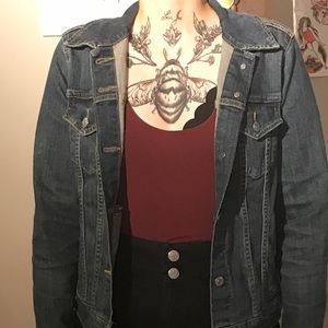 Levi’s blue jean jacket. Women’s size large.